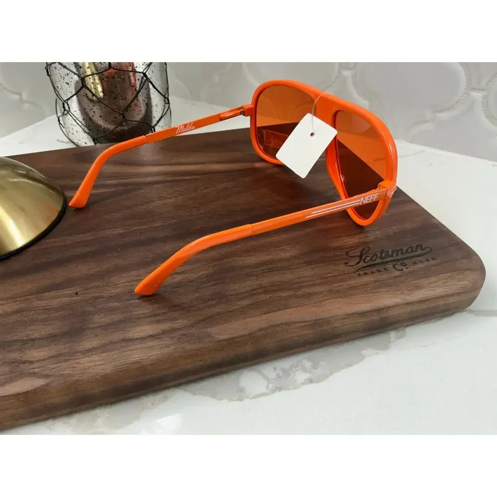 Neff Malibu Sunglasses Orange Frame Orange Lenses UV Protection Lifestyle